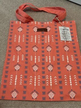 Sand Cloud Everyday Tote Organic Cotton Coral Patterned Tote Bag Marine Life New